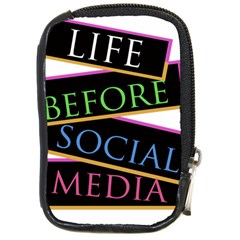 Life Before Social Media Compact Camera Leather Case