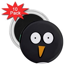 Penguin Close Up 2 25  Button Magnet (10 Pack) by PaolAllen