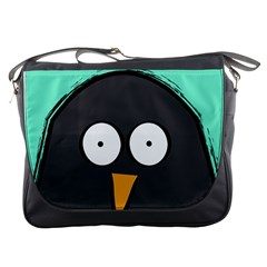 Penguin Close Up Messenger Bag by PaolAllen