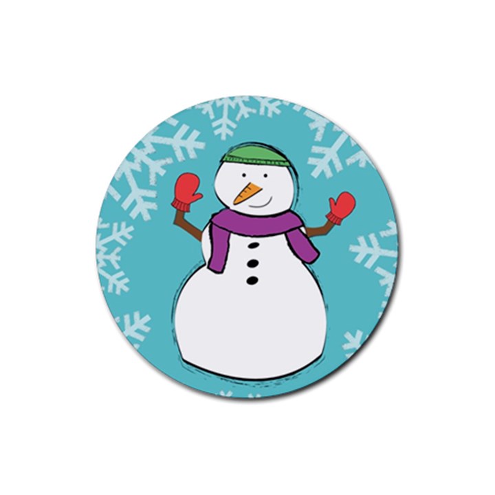 Snowman Drink Coaster (Round)