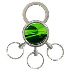 Green Drop 3-ring Key Chain by Siebenhuehner