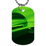 Green Drop Dog Tag (One Sided) Front