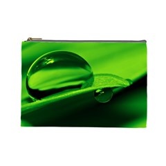 Green Drop Cosmetic Bag (large) by Siebenhuehner