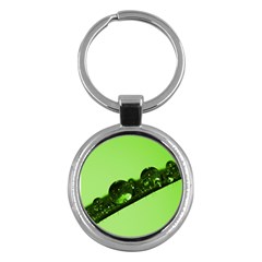 Green Drops Key Chain (round)