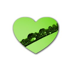 Green Drops Drink Coasters (heart) by Siebenhuehner