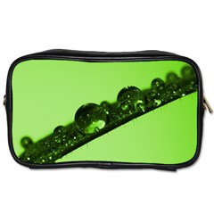 Green Drops Travel Toiletry Bag (one Side) by Siebenhuehner