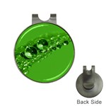 Green Drops Hat Clip with Golf Ball Marker Front