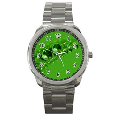 Green Drops Sport Metal Watch by Siebenhuehner