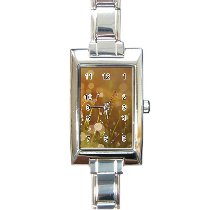 Waterdrops Rectangular Italian Charm Watch