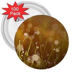 Waterdrops 3  Button (100 Pack) by Siebenhuehner