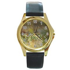 Sundrops Round Metal Watch (gold Rim)  by Siebenhuehner