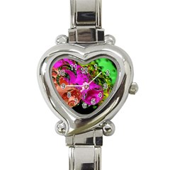 Tubules Heart Italian Charm Watch  by Siebenhuehner