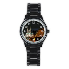 Cologne Cathedral Sport Metal Watch (black) by Siebenhuehner