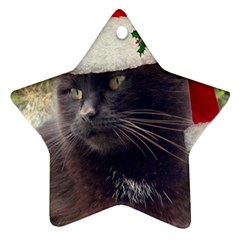 Christmas Kitty Star Ornament (two Sides)