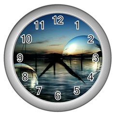 Magic Balls Wall Clock (silver) by Siebenhuehner