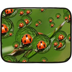 Ladybird Mini Fleece Blanket (two Sided) by Siebenhuehner