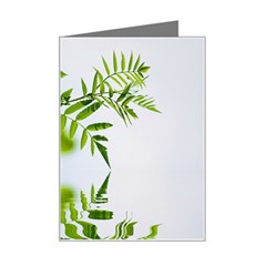 Leafs With Waterreflection Mini Greeting Card by Siebenhuehner