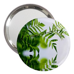 Leafs With Waterreflection 3  Handbag Mirror