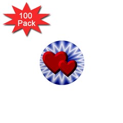 Love 1  Mini Button Magnet (100 Pack) by Siebenhuehner