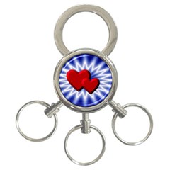 Love 3-Ring Key Chain