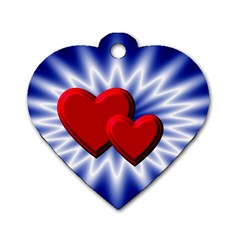 Love Dog Tag Heart (two Sided) by Siebenhuehner