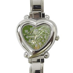 Dandelion Heart Italian Charm Watch  by Siebenhuehner