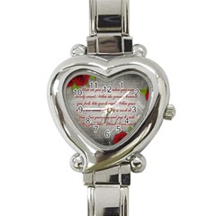 Maggie s Quote Heart Italian Charm Watch  by AuthorPScott