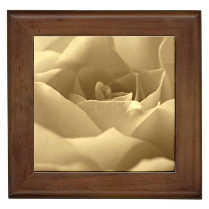 Rose  Framed Ceramic Tile