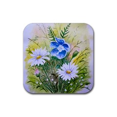 Meadow Flowers Drink Coaster (square) by ArtByThree