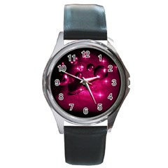 Sweet Dreams  Round Metal Watch (silver Rim) by Siebenhuehner