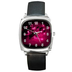 Sweet Dreams  Square Leather Watch