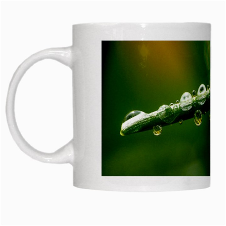 Waterdrops White Coffee Mug