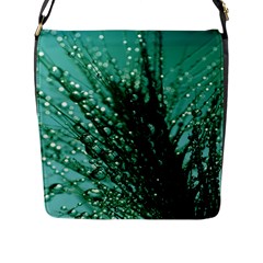 Waterdrops Flap Closure Messenger Bag (large) by Siebenhuehner