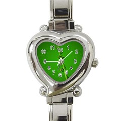 Waterdrops Heart Italian Charm Watch  by Siebenhuehner