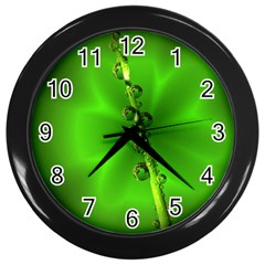 Waterdrops Wall Clock (black) by Siebenhuehner