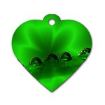 Drops Dog Tag Heart (One Sided)  Front