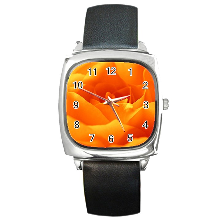 Rose Square Leather Watch