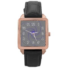 Hypnotisiert Rose Gold Leather Watch  by Siebenhuehner