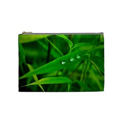 Bamboo Leaf With Drops Cosmetic Bag (medium) by Siebenhuehner