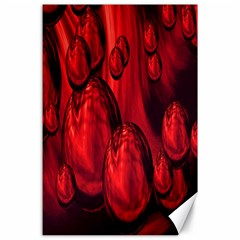 Red Bubbles Canvas 24  X 36  (unframed) by Siebenhuehner