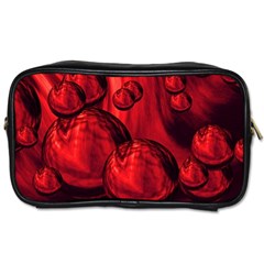 Red Bubbles Travel Toiletry Bag (two Sides) by Siebenhuehner