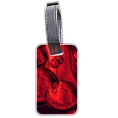 Red Bubbles Luggage Tag (two Sides) by Siebenhuehner