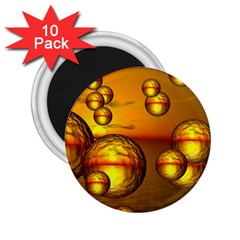 Sunset Bubbles 2 25  Button Magnet (10 Pack)