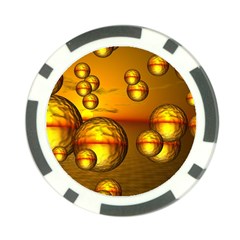 Sunset Bubbles Poker Chip by Siebenhuehner