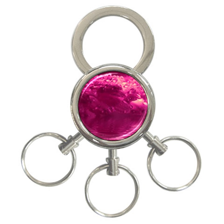 Waterdrops 3-Ring Key Chain