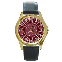 Dreamland Round Metal Watch (gold Rim)  by Siebenhuehner