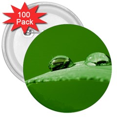 Waterdrops 3  Button (100 Pack) by Siebenhuehner