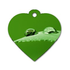 Waterdrops Dog Tag Heart (one Sided)  by Siebenhuehner