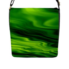 Green Flap Closure Messenger Bag (large) by Siebenhuehner