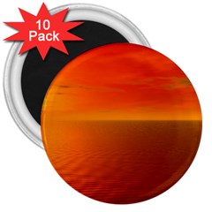 Sunset 3  Button Magnet (10 Pack) by Siebenhuehner